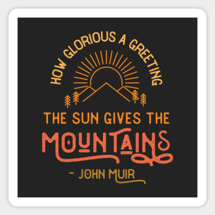 John Muir Mountain Quote Sticker